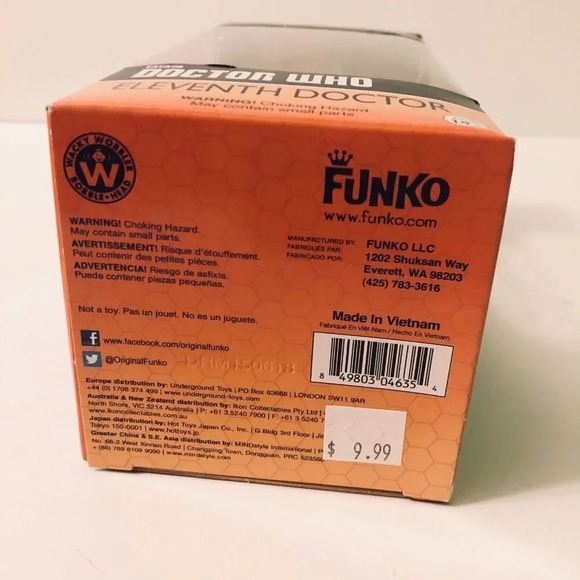 2009 Doctor Who 11th Doctor Wacky Wobbler Bobble Head 7 Inch Figure Funko - Picture 12 of 14